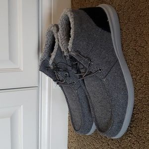 Mens Falls Creek Baja Mid Gray Faux Wool Bootie Size 9 11 Memory Foam NWT